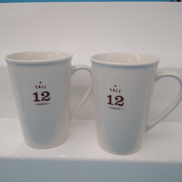 Set Of 2 STARBUCKS 2010 Ceramic Coffee Mug (12 OZ.